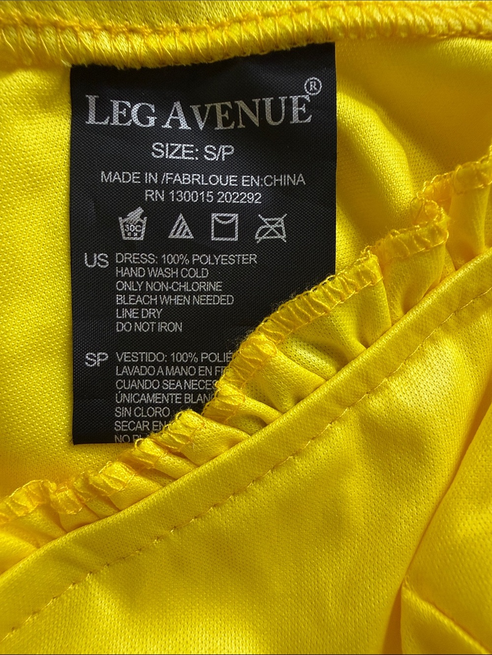 Leg Avenue Yellow Organza Babydoll Dress Small/P Fairy Halloween Costume NIP - Picture 6 of 9
